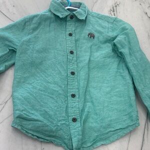 Janie and Jack Teal Button-Down Shirt